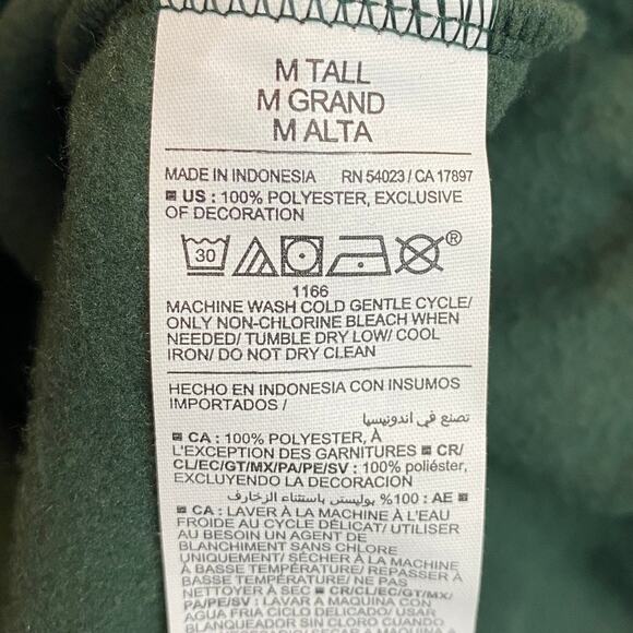 Old‎ Navy Oversized Performance Fleece Cropped 1/2 Zip Jacket Women M Tall Green - Picture 7 of 10